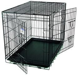 Pet Lodge Large Wire Double Door Crate - Poudre Pet and Feed Supply